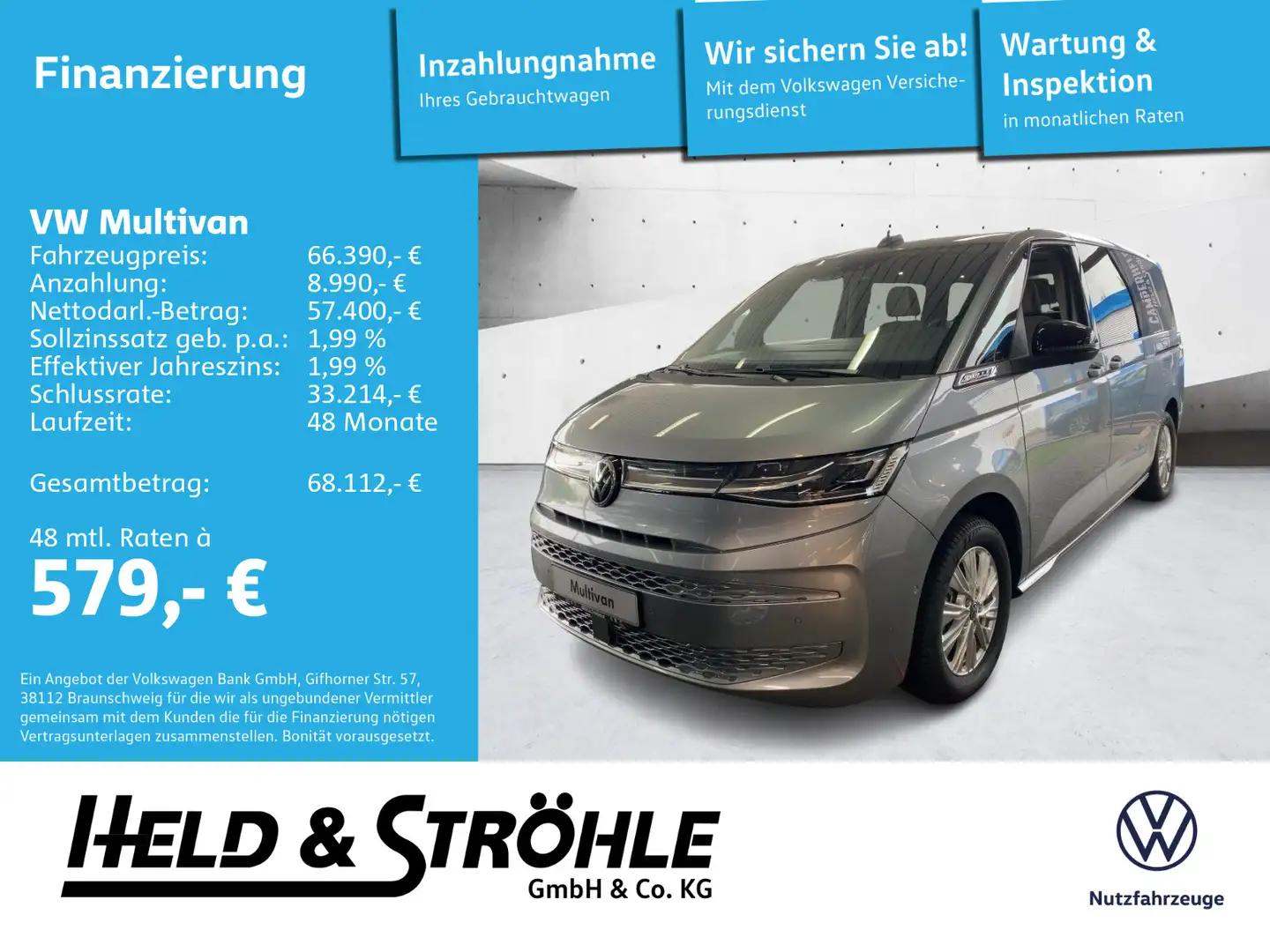 Volkswagen T7 Multivan T7 Multivan Life 2.0 TSI LÜ 7S AHK MATRIX NAVI Argento - 1