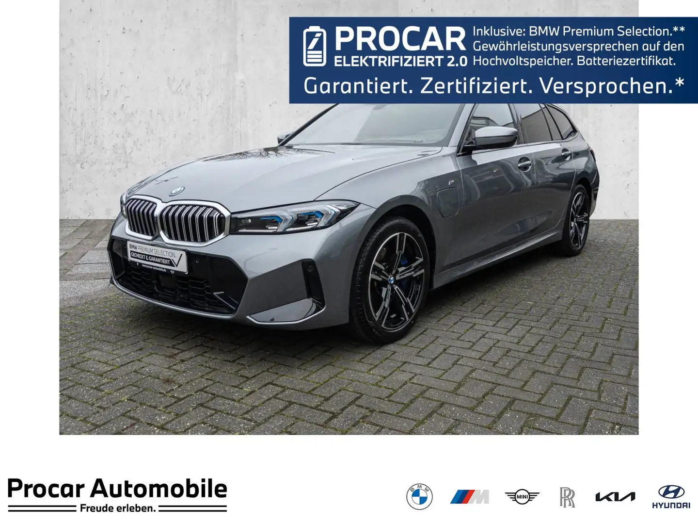 BMW 330 e M Sport AHK Pano adapt LED FA DA Prof H&K Sound Grau - 1