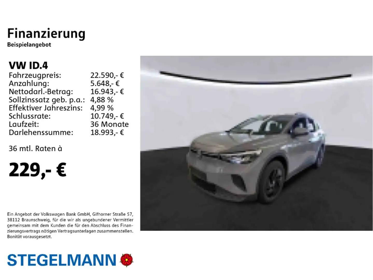 Volkswagen ID.4 Pure 125kW/48kWh *LED*Navi*PDC* Grau - 2
