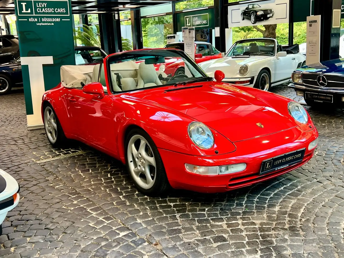 Porsche 993 911 Carrera 2 Cabrio Scheckheft Rood - 1