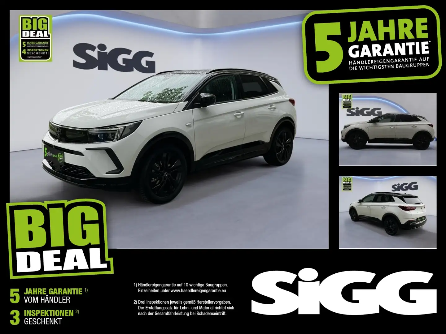 Opel Grandland 1.2 Turbo GS Line Matrix 2xKlima 360 Blanc - 1