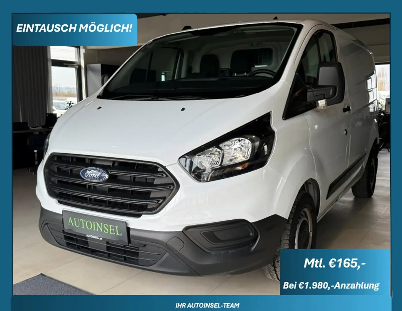 Ford Transit Custom L1H1 1.Besitz+Mwst. Ausweisbar+SR&WR Weiß - 1