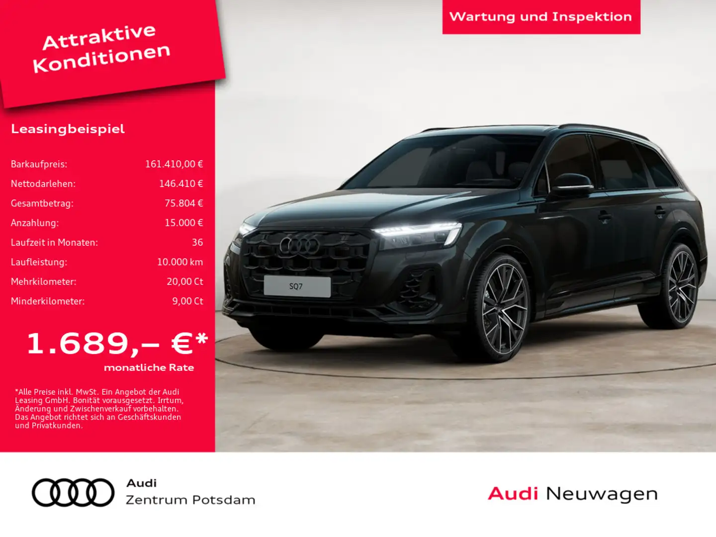 Audi SQ7 SUV TFSI STANDHZ PANO MATRIX-LED LASER Noir - 1