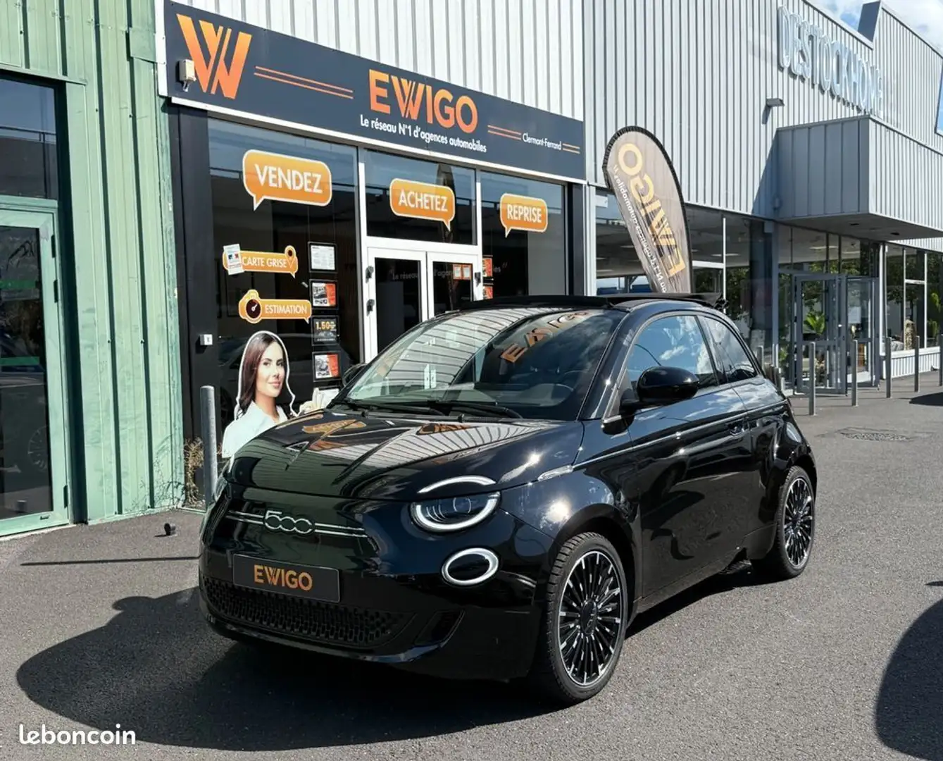 Fiat 500 500e cabriolet 120ch 42kwh autonomie 320kmh icone plus Schwarz - 1