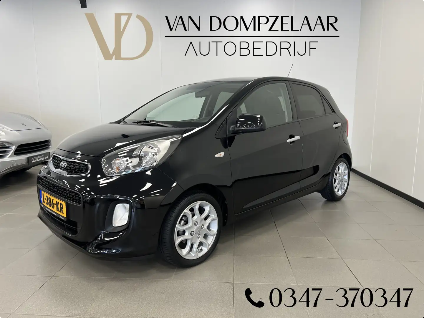 Kia Picanto 1.2 CVVT DynamicLine / AUTOMAAT / CL.AIRCO / 5-DRS Zwart - 1