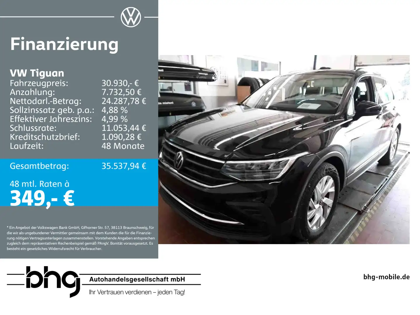 Volkswagen Tiguan 2.0 TDI DSG 4MOTION DSG LIFE #PANO #HEAD- Schwarz - 1