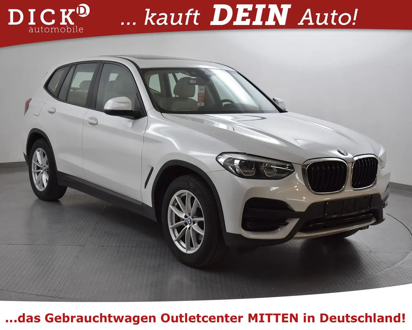 BMW X3 xDri 20i PANO+LEDER+NAVI+SHZ+HEAD+TEMP+PDC+MF Weiß - 1