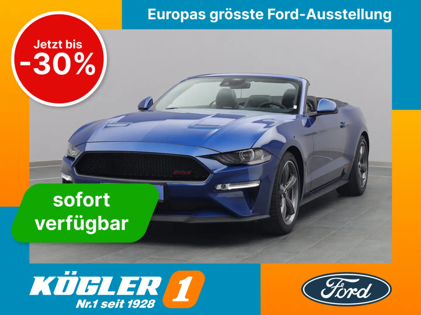Ford Mustang GT Cabrio V8 California Special -23%* Blau - 1