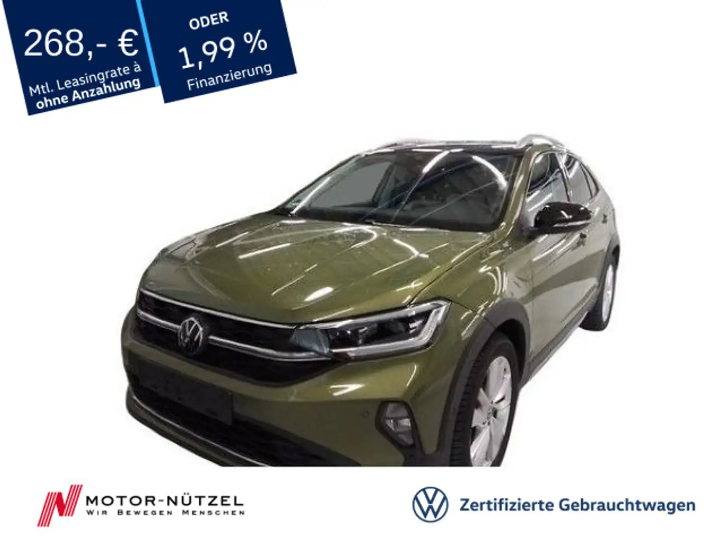 Volkswagen Taigo 1.5 TSI DSG STYLE 5JG+MATRIX+NAV+AHK+BEATS Grün - 1