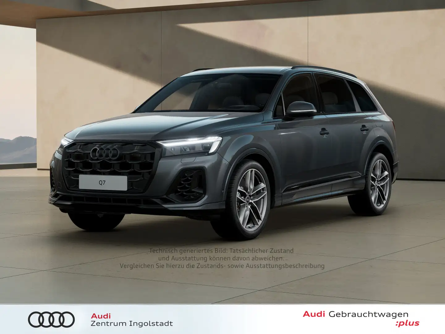 Audi Q7 55 TFSI e qu S line MATRIX Luft AHK HuD 21" Gris - 2