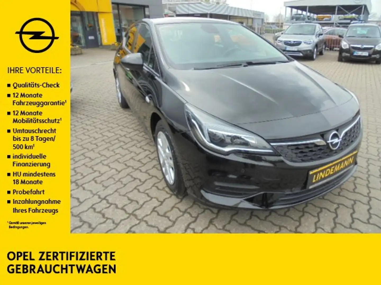 Opel Astra 1.2T Edition PDC/Alu/LED/Tempomat/Sitzheizung Schwarz - 1