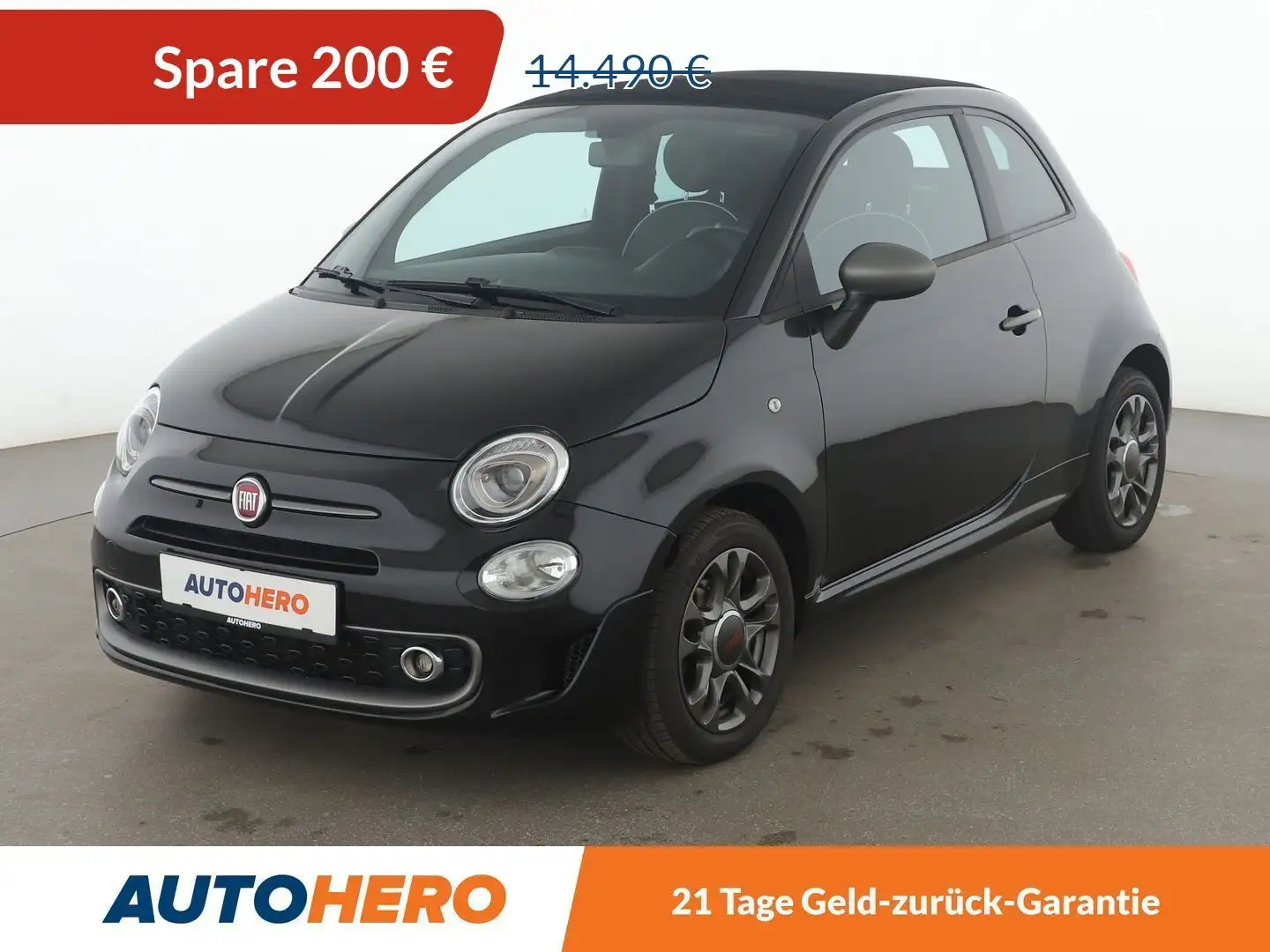 Fiat 500C 1.2 Sport Aut.*NAVI*TEMPO*PDC*KLIMA* Schwarz - 1