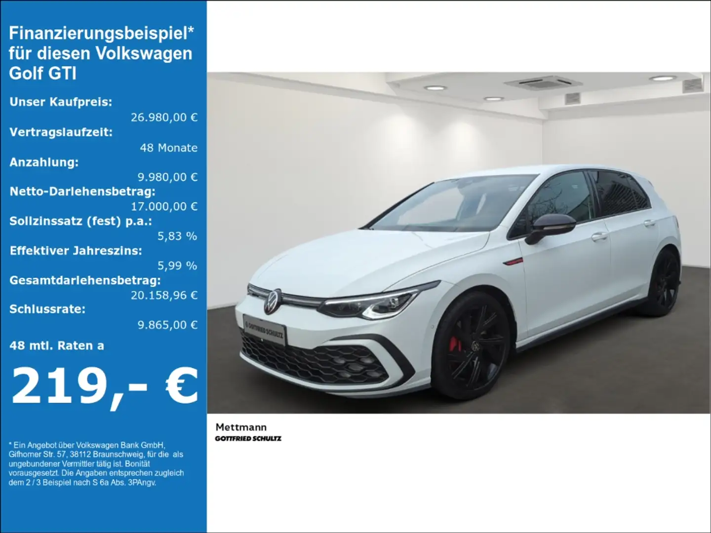 Volkswagen Golf GTI DSG LED NAVI HUD STANDHZG SHZ PDC LM Weiß - 1