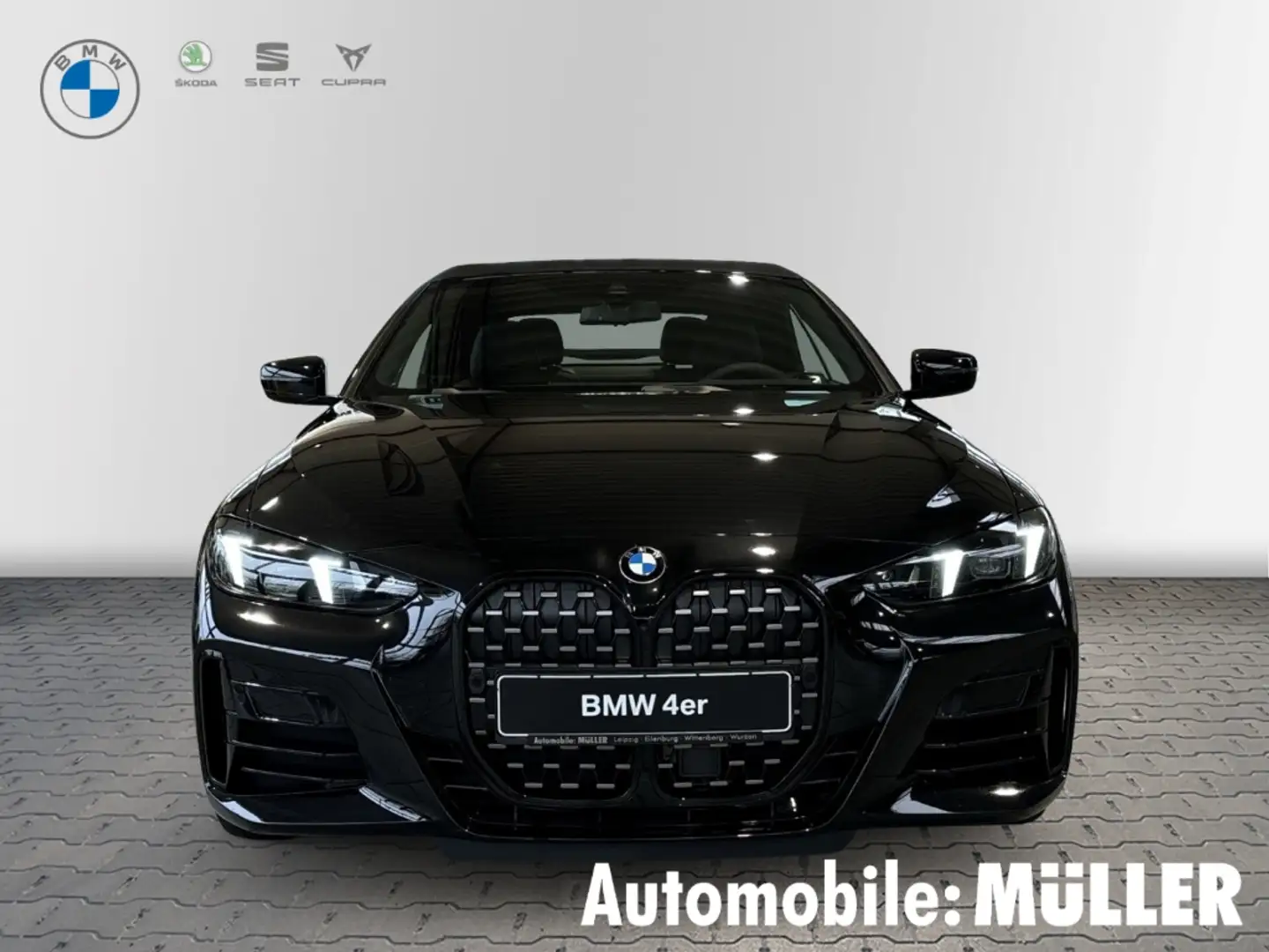 BMW 420 i Cabrio M Sport Klima Navi RFK HuD Alarm Nackenwä Schwarz - 2