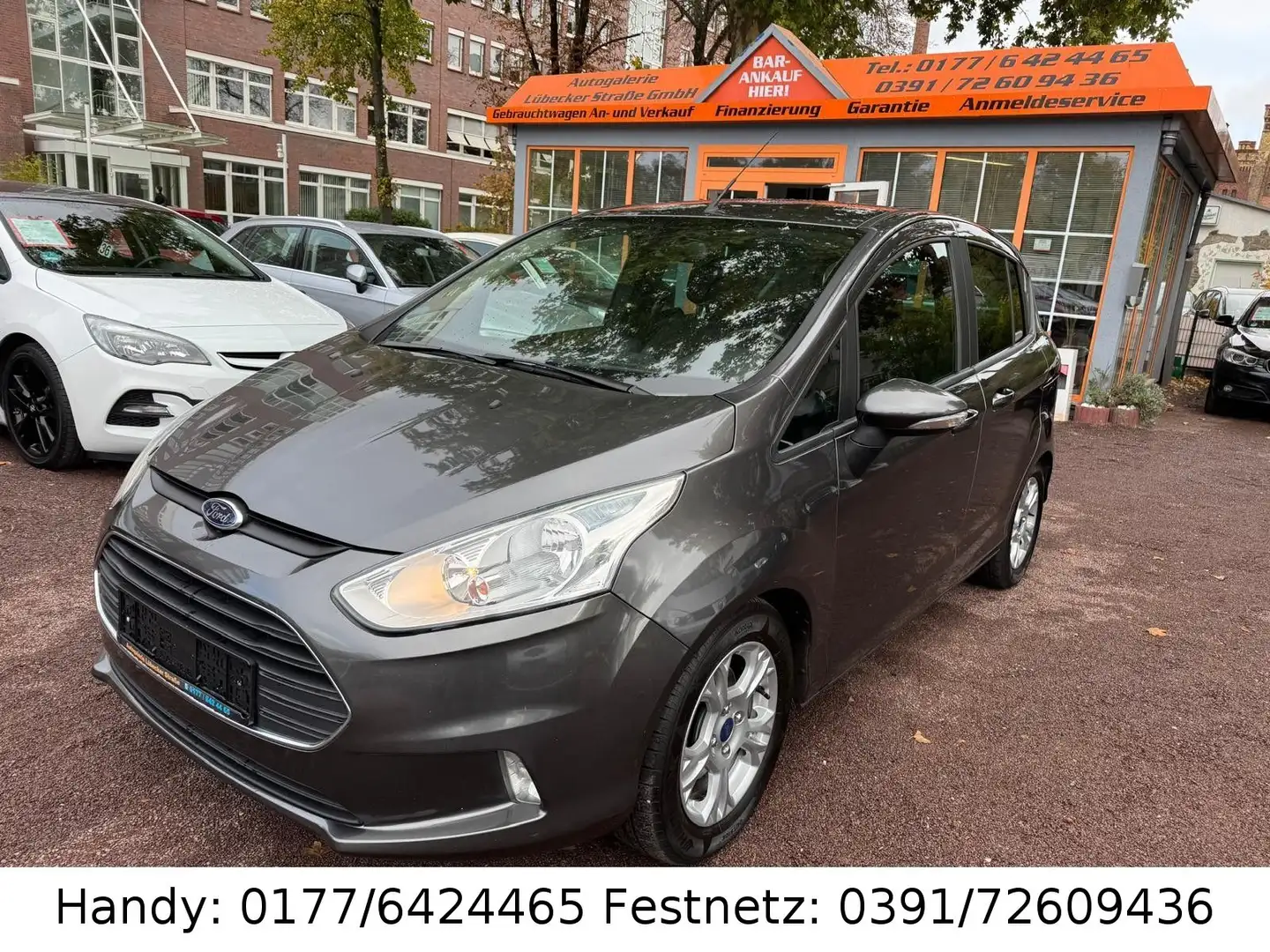 Ford B-Max 1,0 2.HAND/KLIMA/SHZ/4xel.FH/ZV mit FB/ALU Grijs - 1