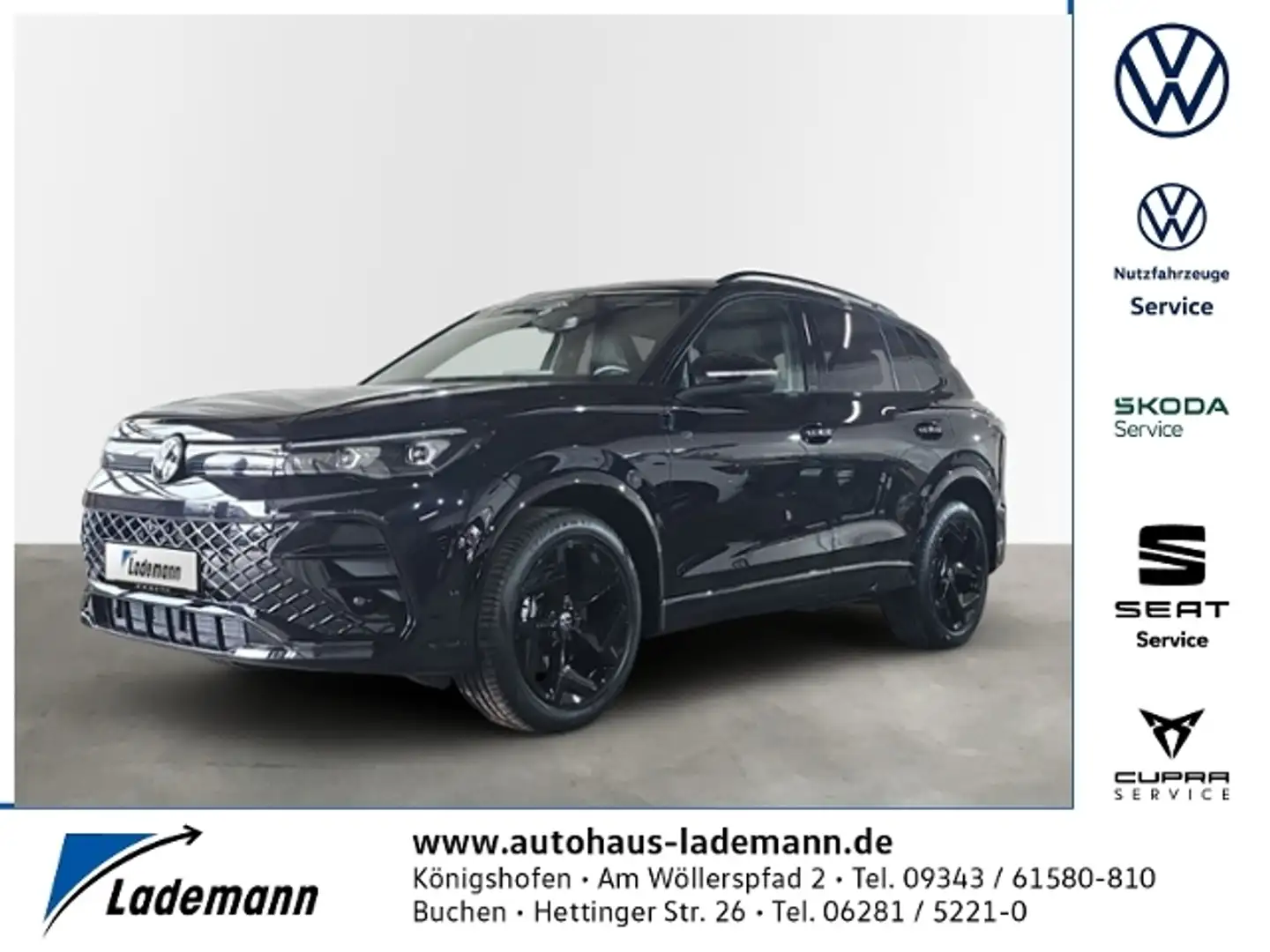 Volkswagen Tiguan R-LINE 2.0 TDI LED+NAVI+AHK+RFK+ACC+SHZ Schwarz - 1
