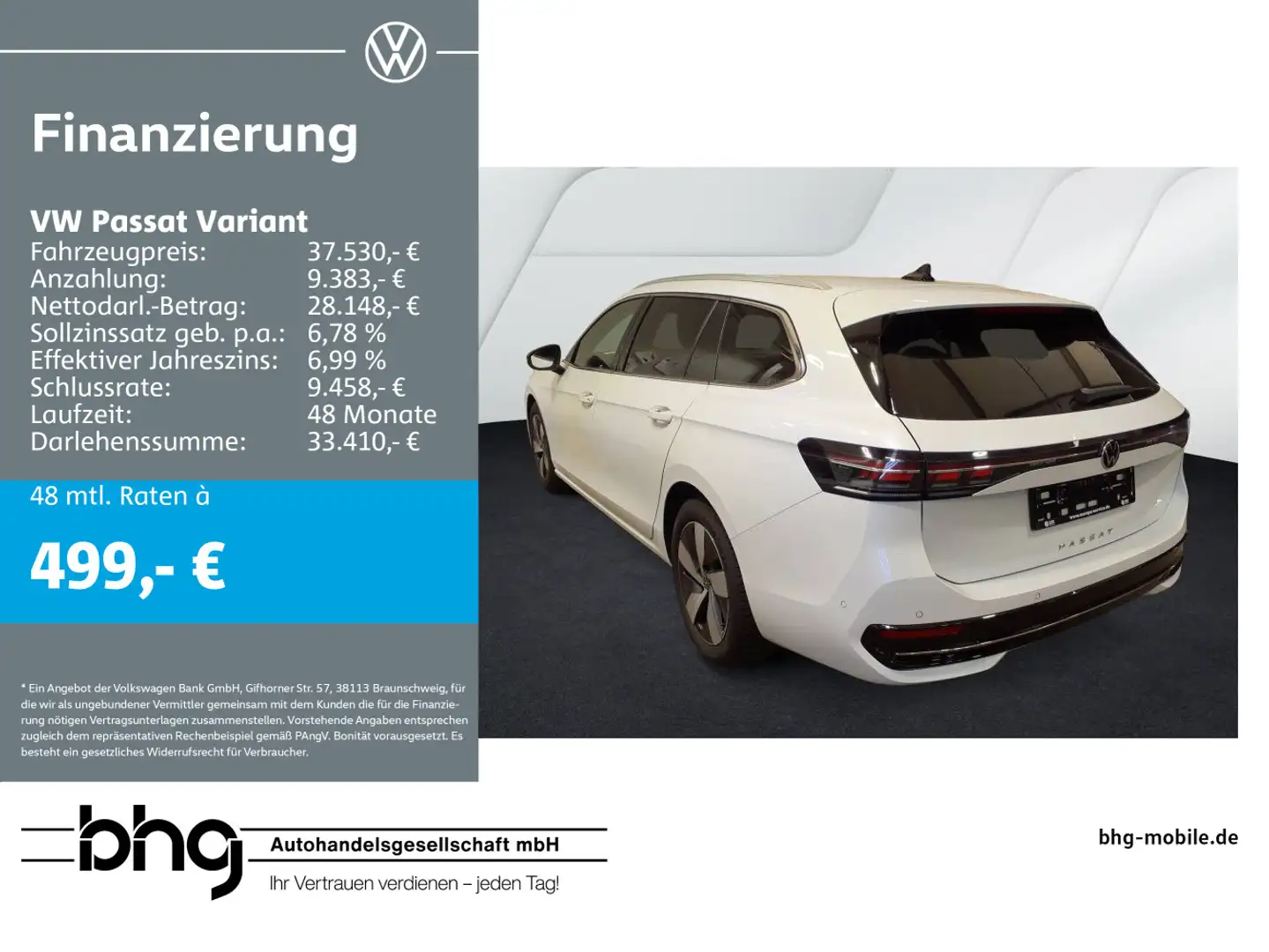 Volkswagen Passat Variant 2.0 TDI DSG Elegance *ACC*NAVI*MA Weiß - 1