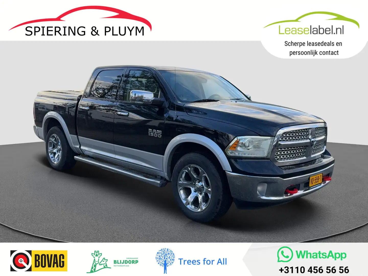 Dodge RAM 1500 5.7 V8 4x4 Crew Cab 5'7 Laramie | 382 EURO BI Zwart - 1