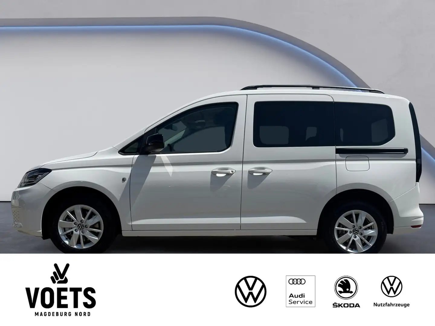 Volkswagen Caddy 2.0TDI DSG Life LED+NAVI+ACC+STANDHEIZUNG+ Weiß - 2
