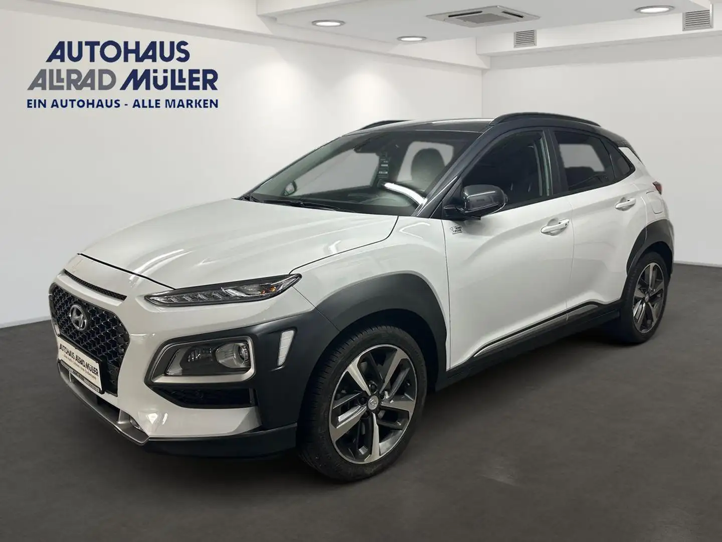 Hyundai KONA 1.6 TGDI 7DCT+Navi+Kamera+ACC+LEDER+AHK Blanc - 1