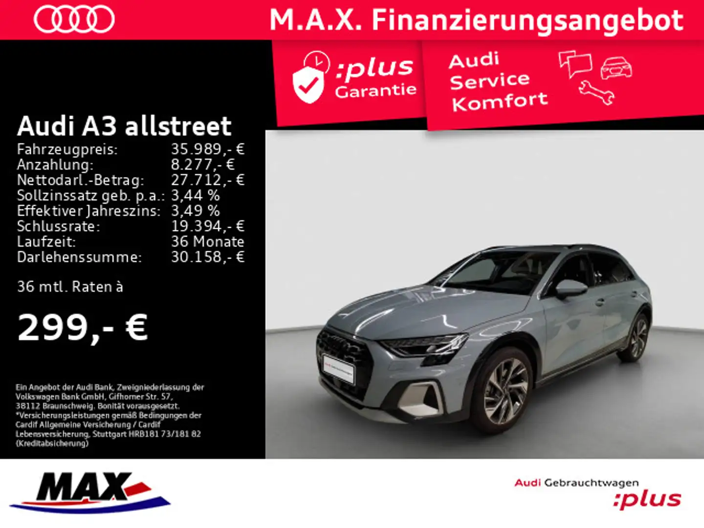 Audi A3 35 TDI LED+KAMERA+VCP+AHK+USB+DAB Silber - 1