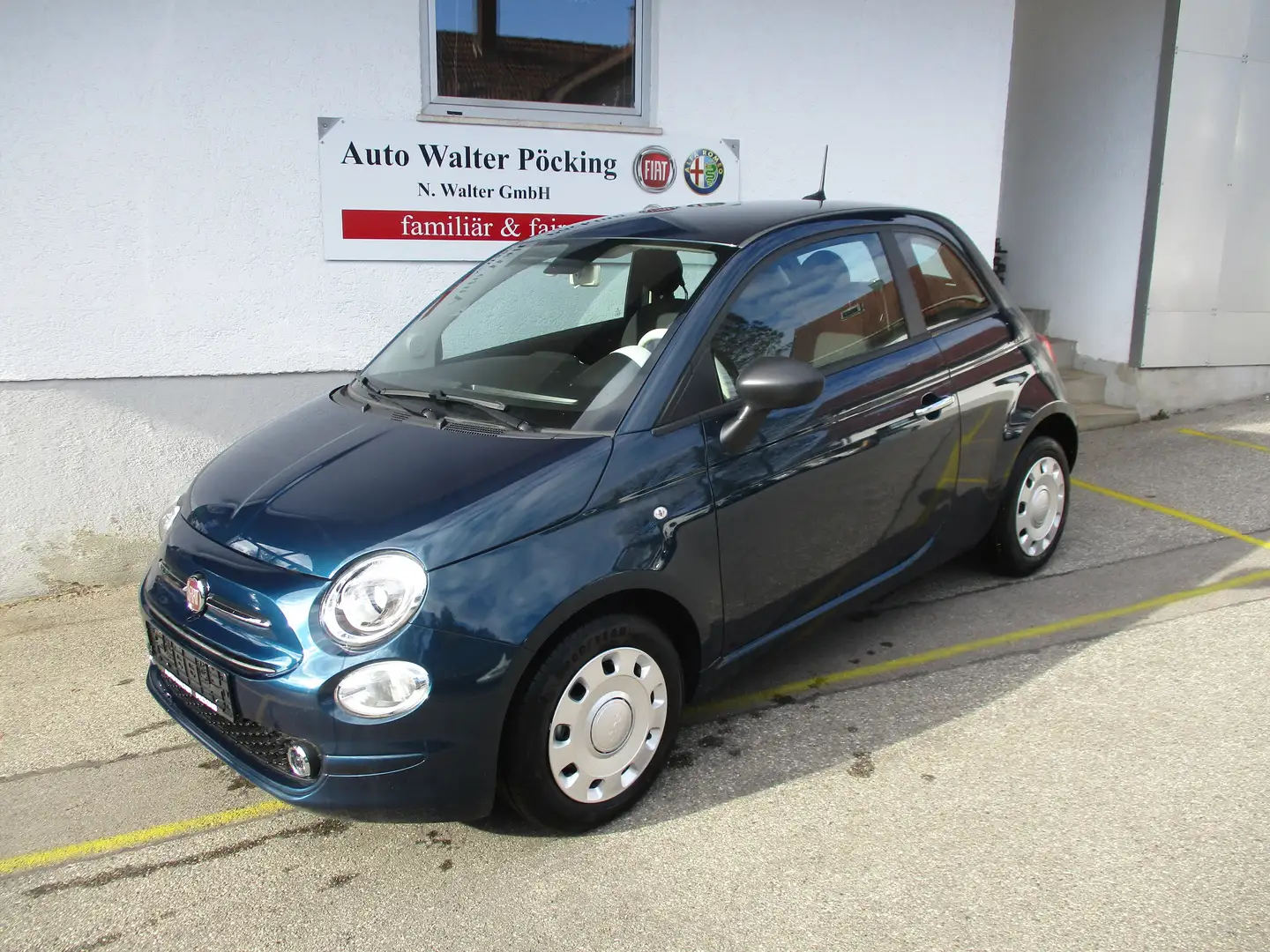Fiat 500 1.0 Hybrid, Klima, Zv m. FFB, AppleCarplay Blau - 1