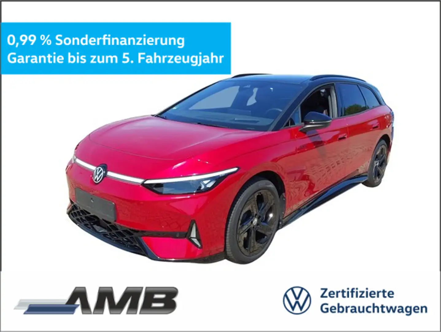 Volkswagen ID.7 Tourer GTX 86kWh/AHK/Pano/Wärmepumpe/02.30G Rot - 1