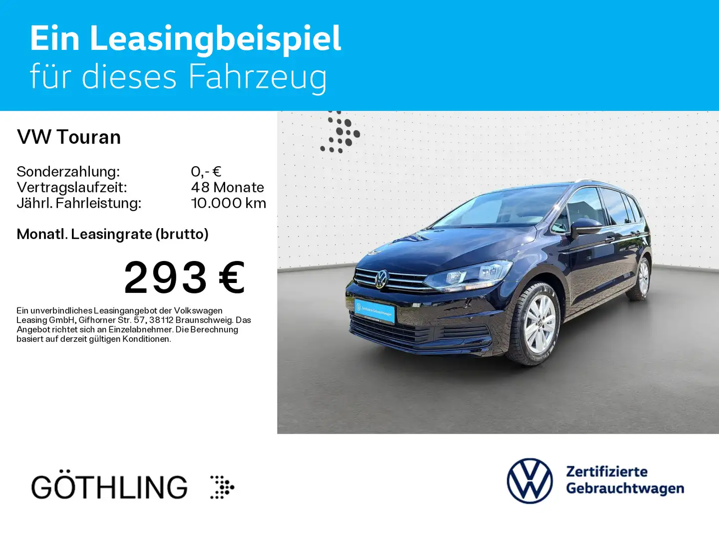 Volkswagen Touran 1.5 TSI DSG Comfortline*AHK*KAM*NAVI*7Si Schwarz - 2