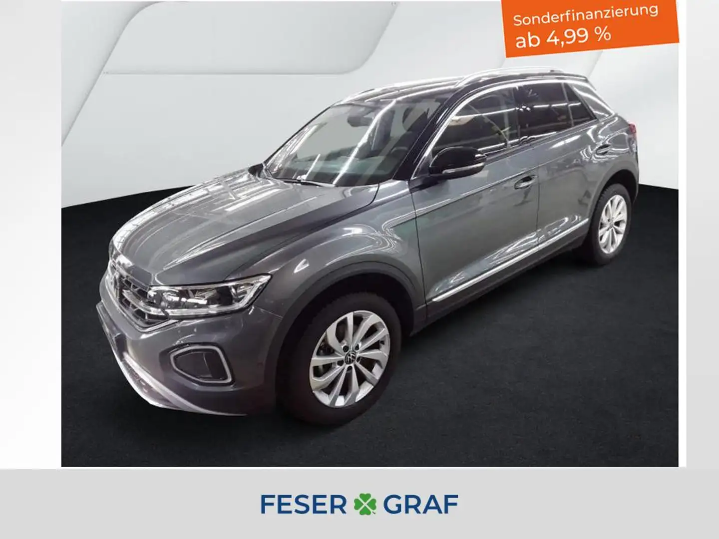 Volkswagen T-Roc Style 1.5l TSI 7-DSG AHK NAVI Grau - 1