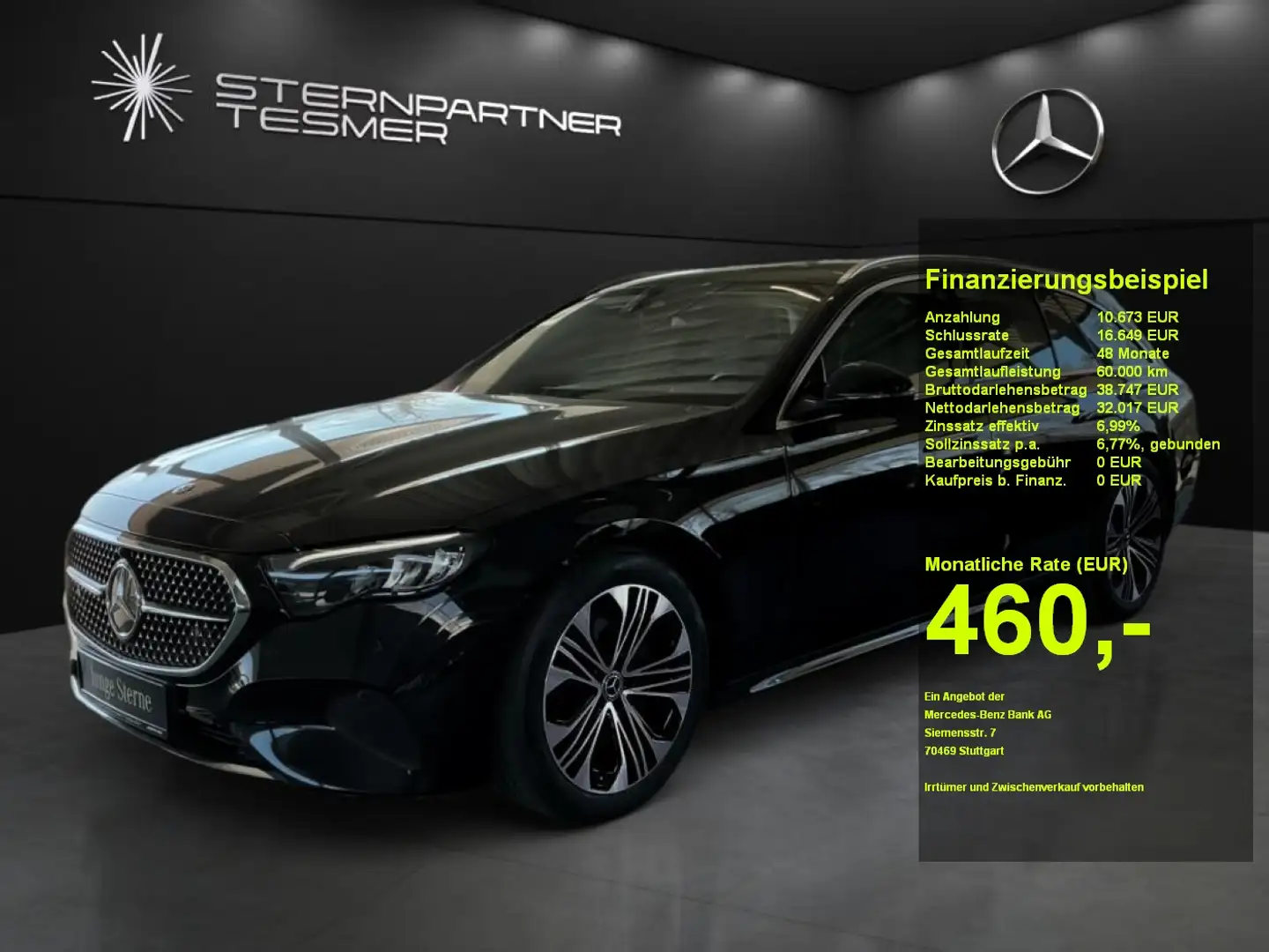 Mercedes-Benz E 220 d T Avantg. AHK Panorama Distr. Kamera Schwarz - 1