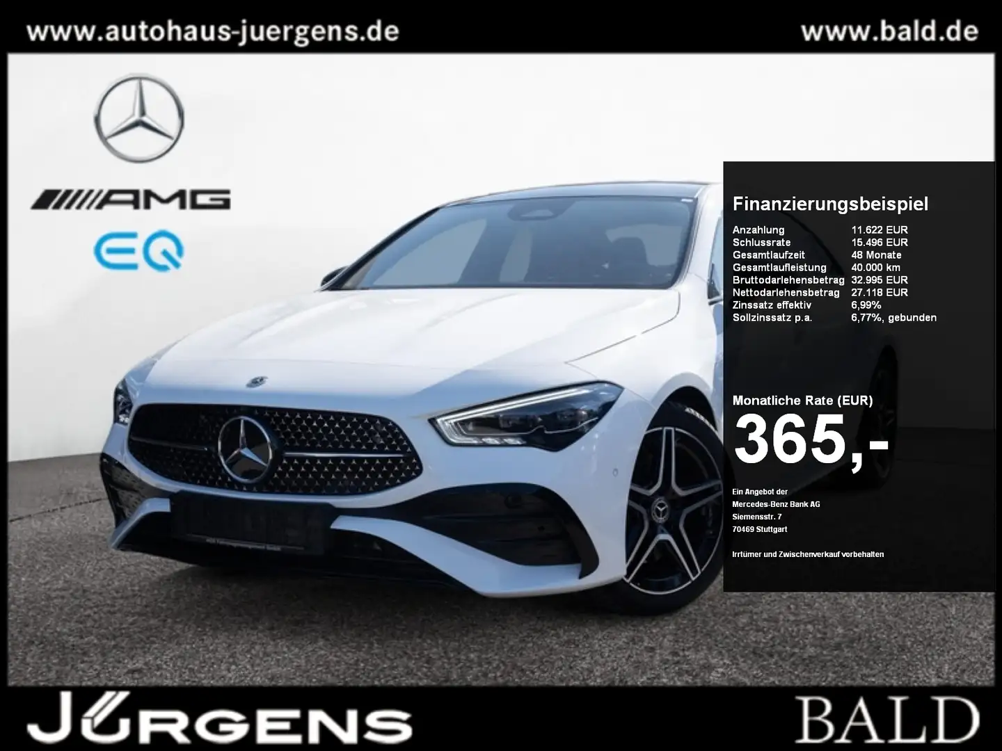 Mercedes-Benz CLA 200 Coupé AMG-Sport/360/Pano/Burm/Night/Dist Blanc - 1