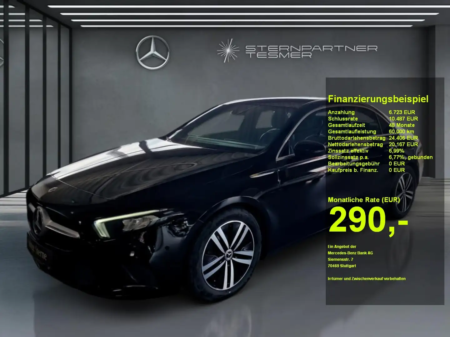 Mercedes-Benz A 200 Limousine PROGRESSIVE +SHZ+KAMERA+MBUX+LED Noir - 1