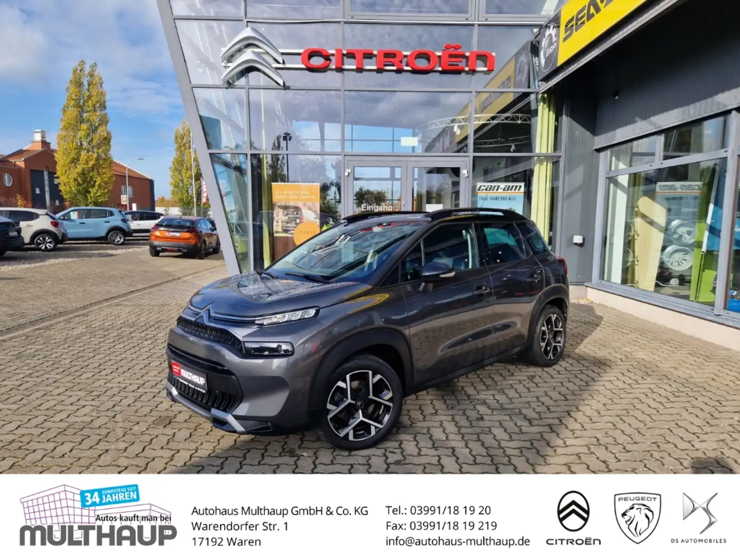 Citroen C3 Aircross Shine Pack BlueHDi 120 EAT6 LED SHZ Grau - 1