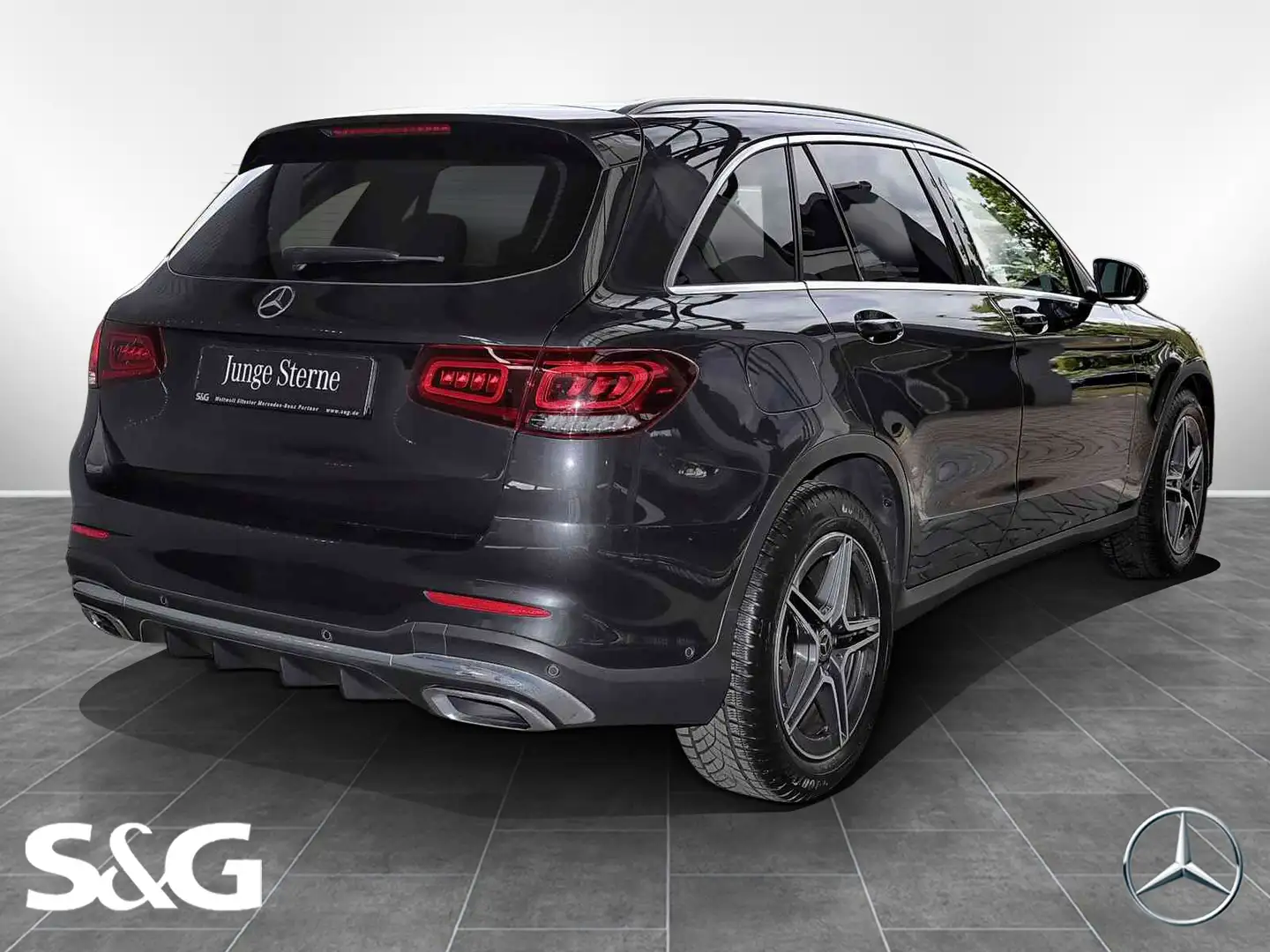 Mercedes-Benz GLC 300 4M AMG PANORAMA+TOTWINKEL+CARPLAY+LED Gris - 2