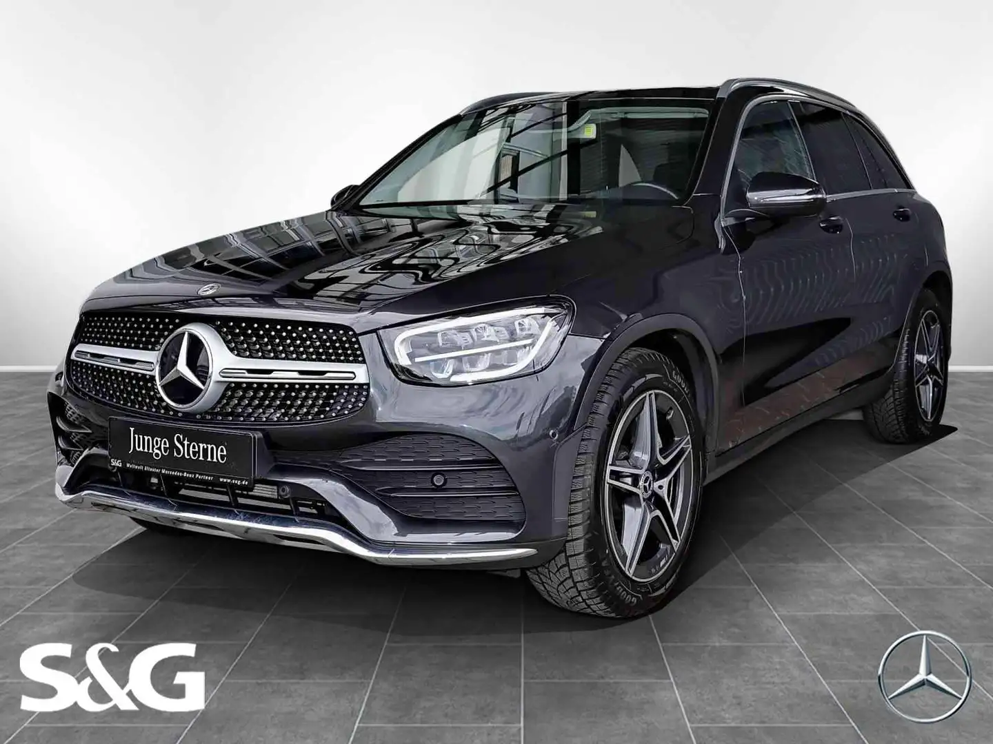 Mercedes-Benz GLC 300 4M AMG PANORAMA+TOTWINKEL+CARPLAY+LED Gris - 1