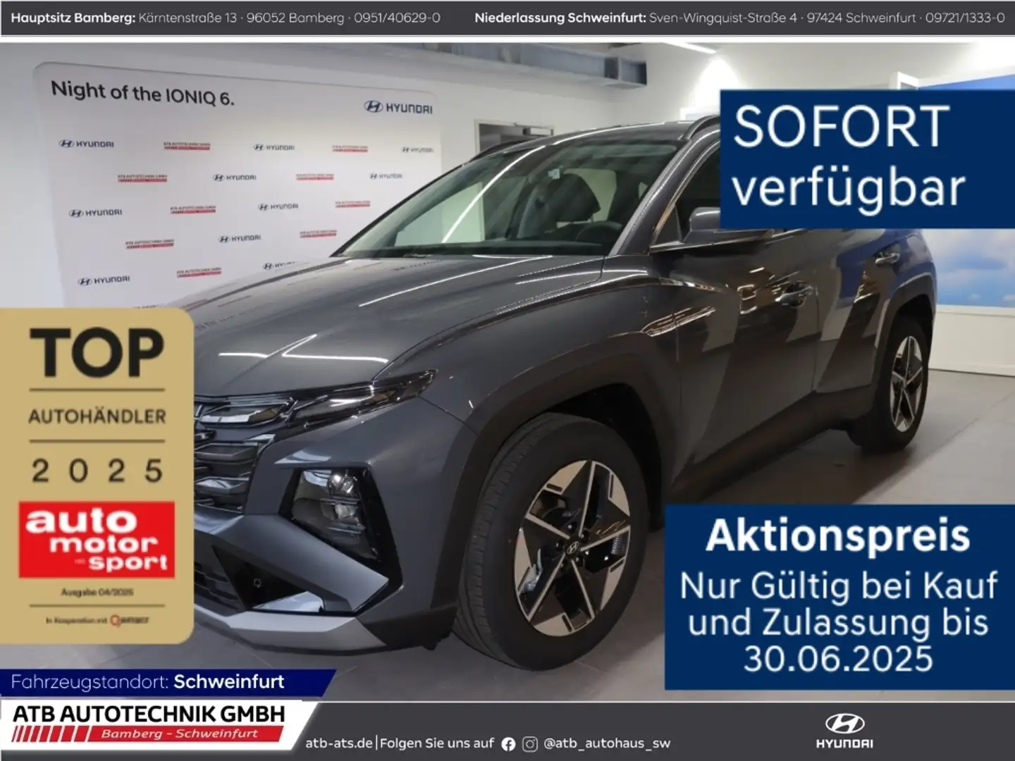 Hyundai TUCSON Trend MY25 1.6 T-GDI 160 PS 48V 2WD Navi LED ACC E Gris - 1