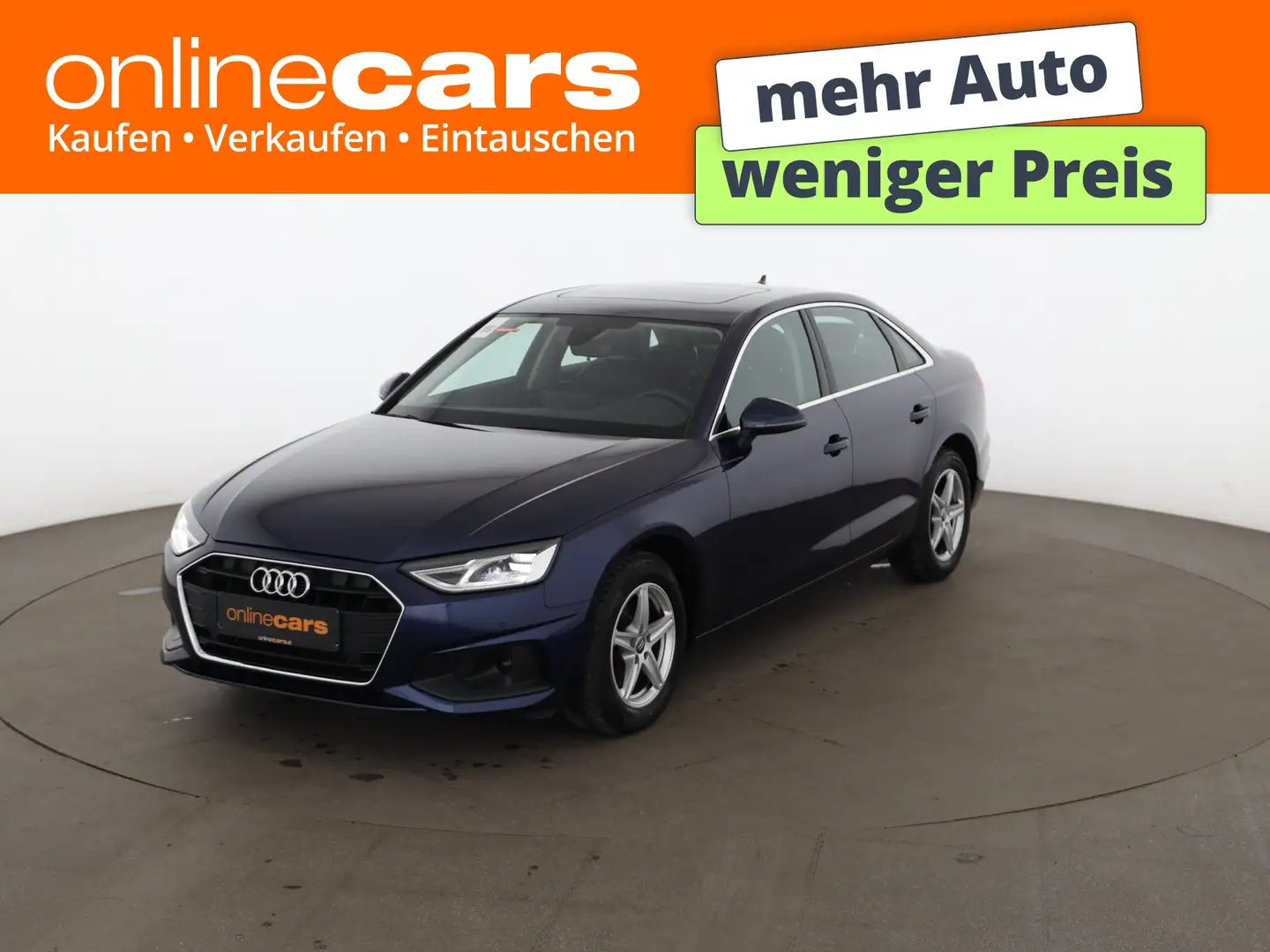 Audi A4 Limousine 30 TDI Aut LED SKY AHK LEDER NAVI Blau - 1
