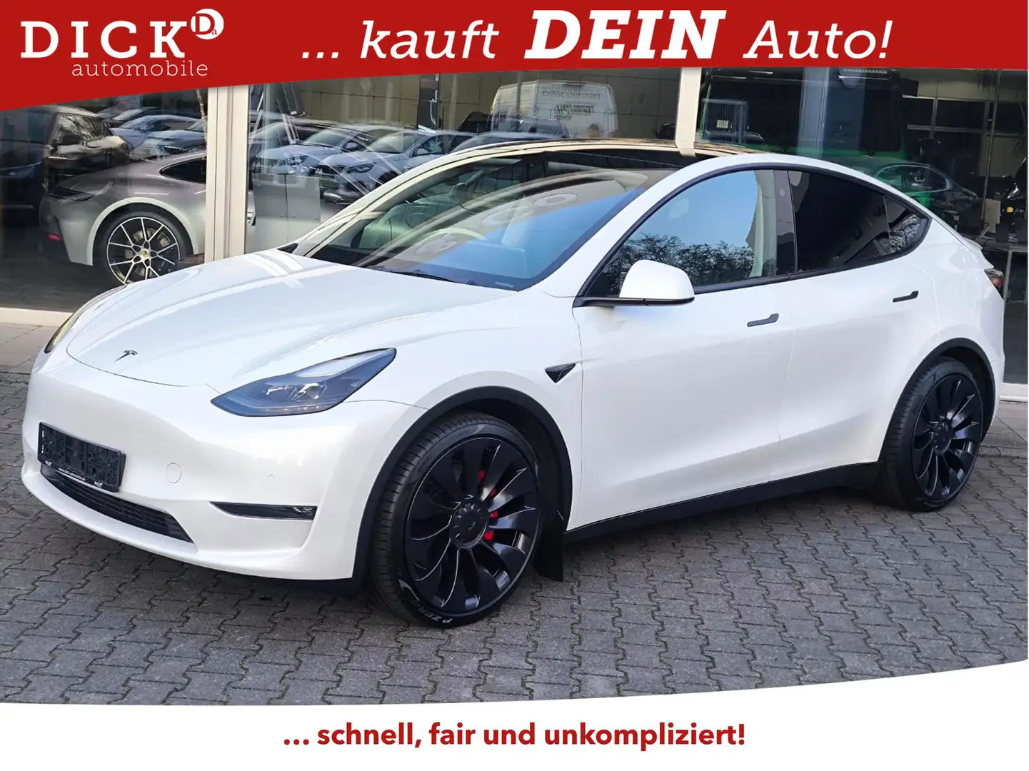 Tesla Model Y PERFORM AWD PANO+NAVI+STDHZ+LED+ACC+360+ Weiß - 1