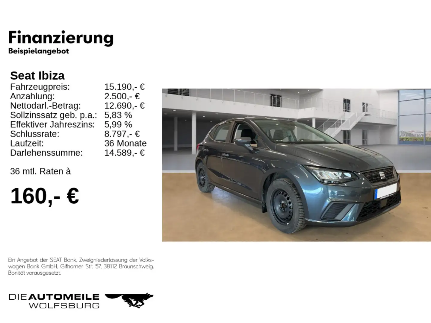 SEAT Ibiza 1.0 TSI Style SITZHZ/CLIMATR/PDC Gris - 2