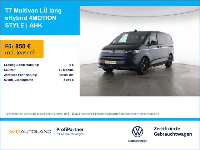 Volkswagen T7 Multivan LÜ lang eHybrid 4MOTION STYLE | AHK
