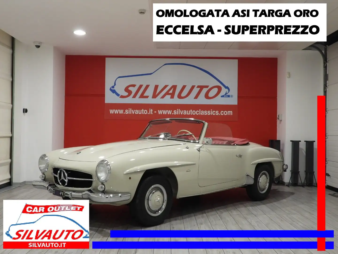 Mercedes-Benz 190 SL TYPE 121.040 - OMOLOGATA ASI TARGA ORO  (1963) Сірий - 1