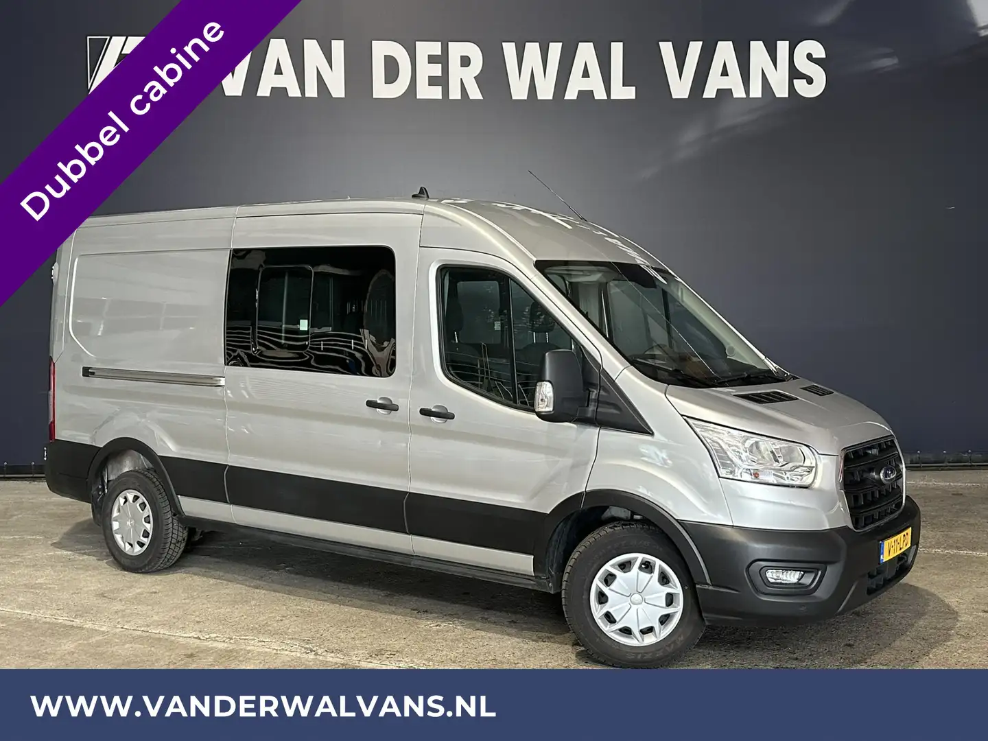 Ford Transit 2.0 TDCI 131pk L3H2 Dubbele Cabine Euro6 Airco | 6 Zilver - 1