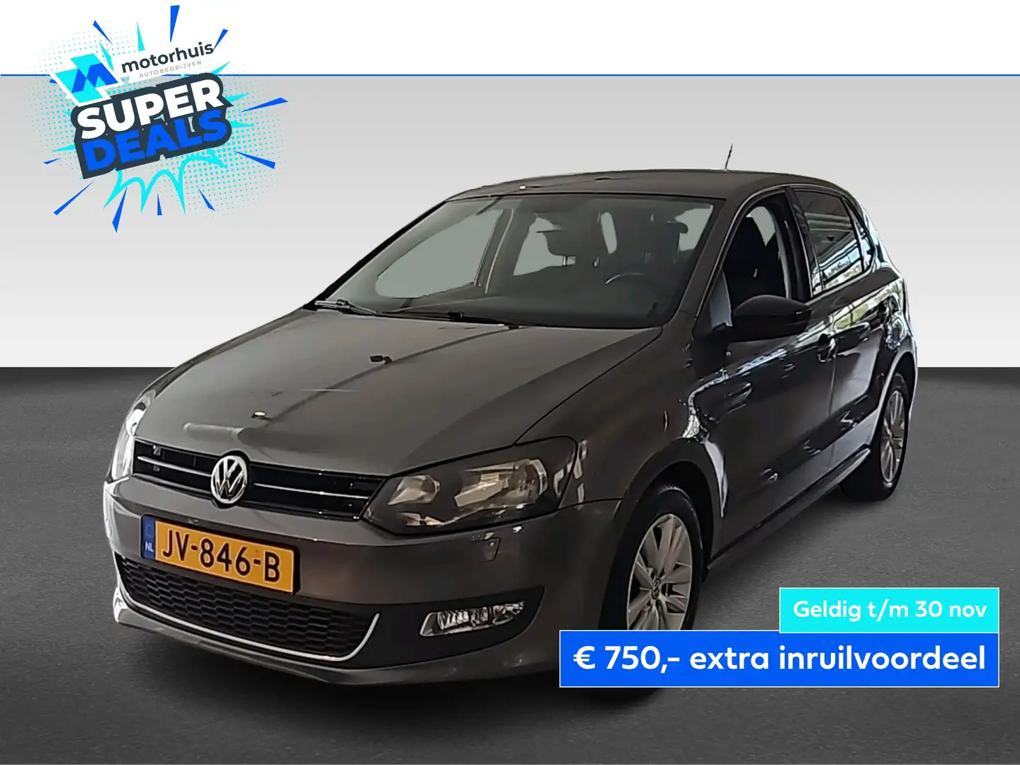 Volkswagen Polo 1.4 85PK 5D Highline Grijs - 1
