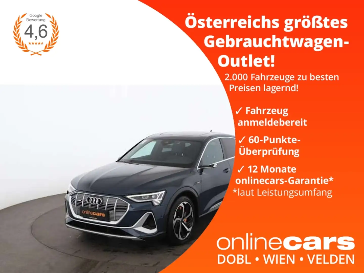 Audi e-tron SB 55 quattro S-Line Aut MATRIX LUFT SKY Blau - 1