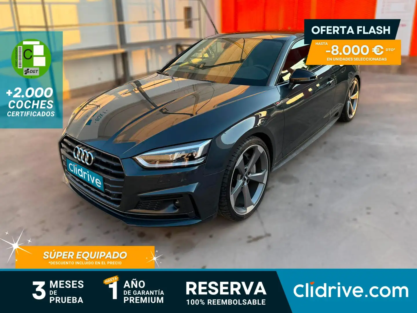 Audi A5 Coupé 2.0 TFSI S Line Q. ultra S-T MH 185kW Gris - 1