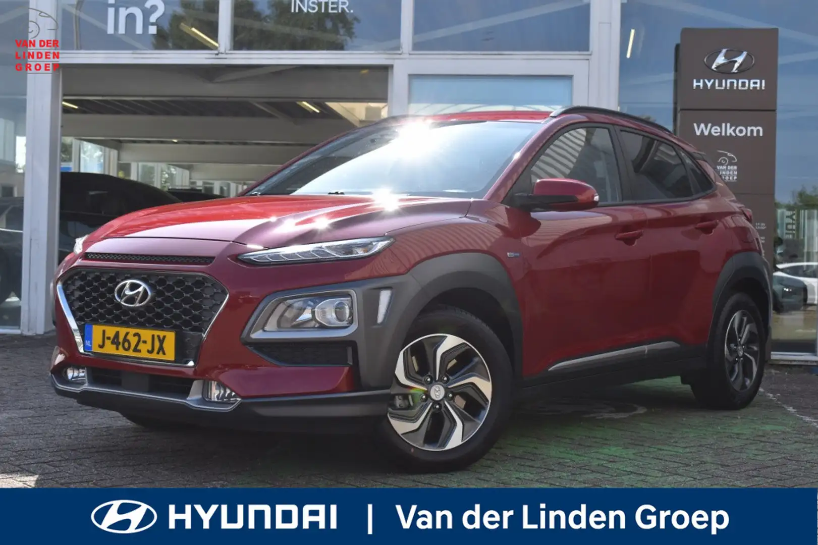 Hyundai KONA 1.6 GDI HEV Fashion Trekhaak/Hud/Navi/Cam/Pdc/Clim Rood - 1