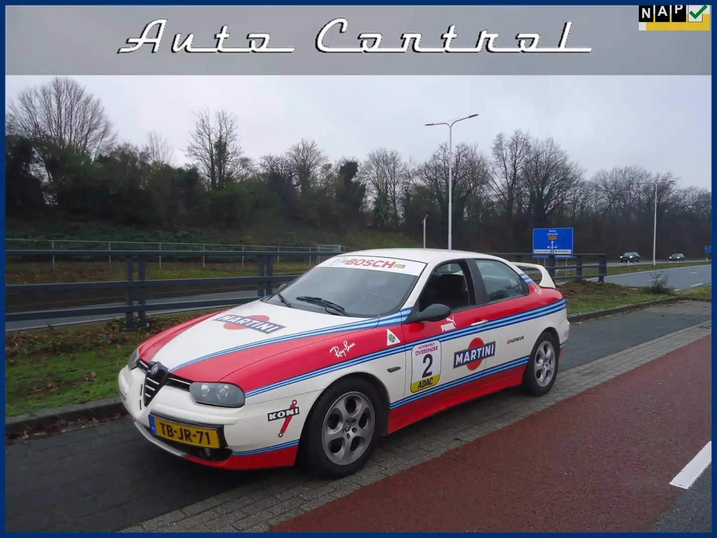 Alfa Romeo 156 1.8-16V T.S. Bianco Polare Martini replica Wit - 1