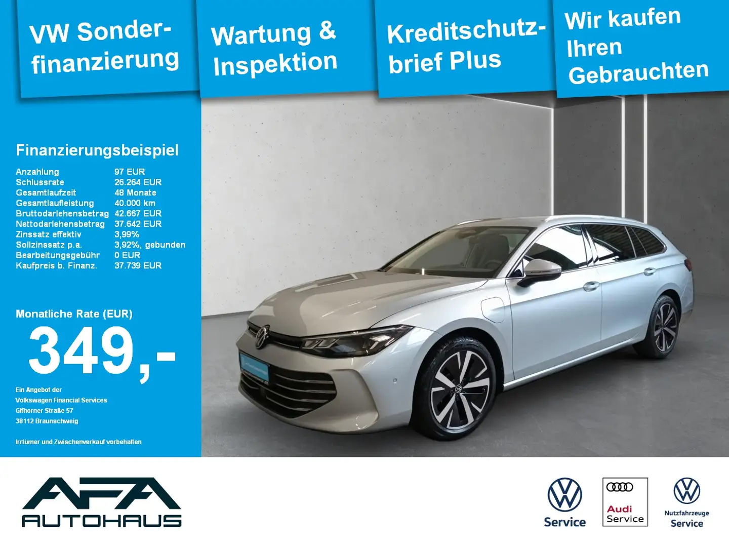 Volkswagen Passat Var. 1.5 TSI eHybrid DSG AHK*Navi*LED*RFK Argent - 1