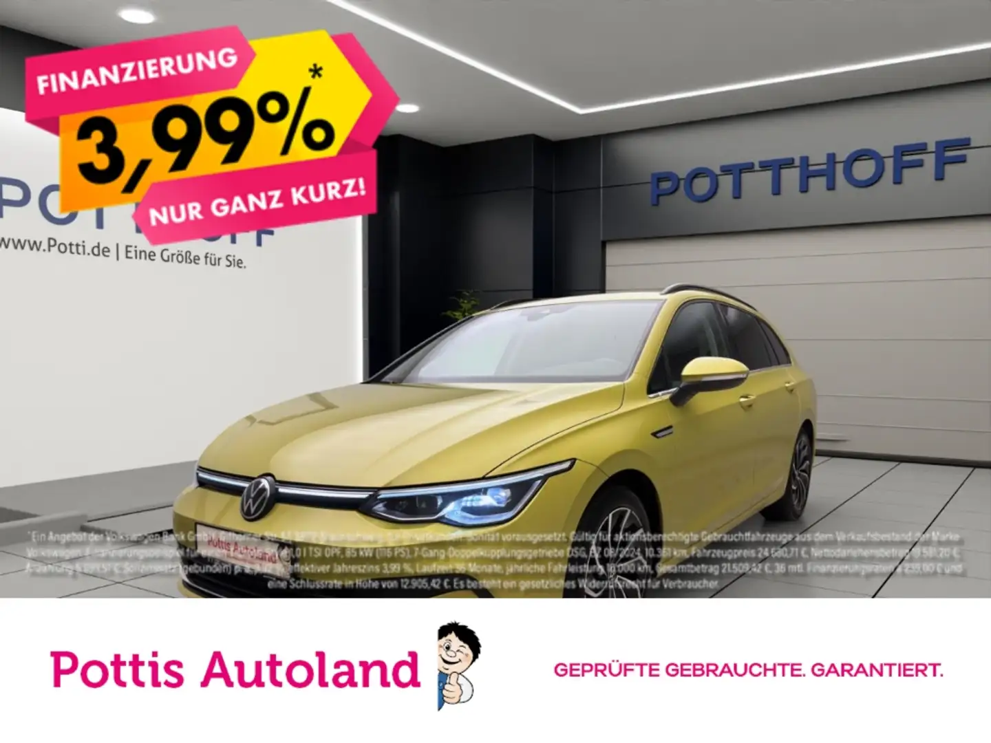 Volkswagen Golf Variant 2.0 TDI DSG STYLE NAVI LED+ SITZHZG ACC Gelb - 1
