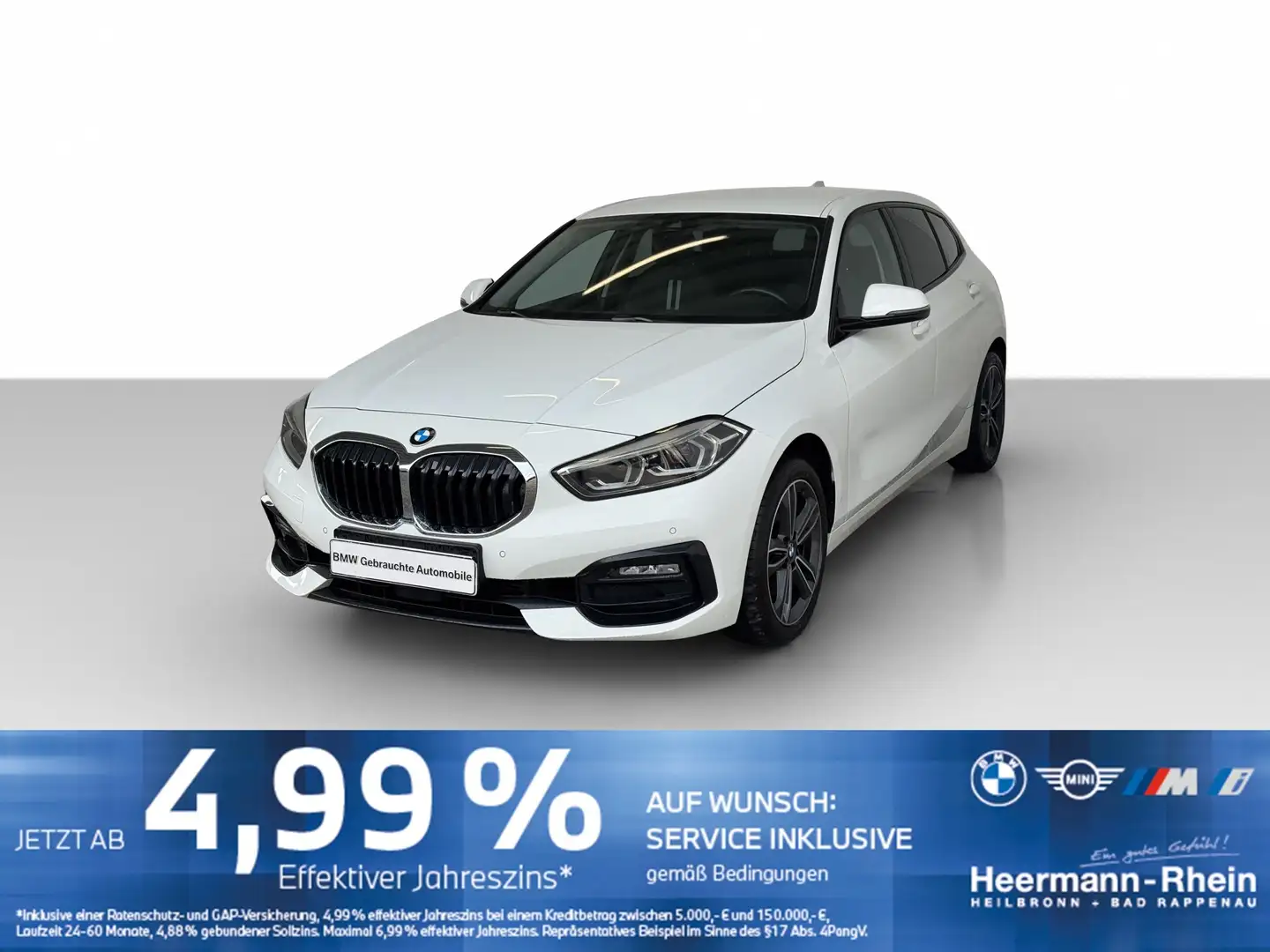 BMW 118 dA 5-trg. Sport Line LiveCock.LED.Sportsz.SHZ Weiß - 2
